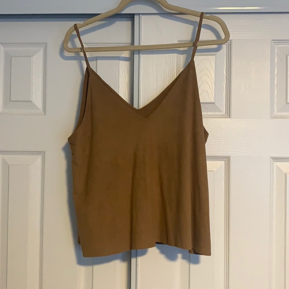 Camel v neck camisole